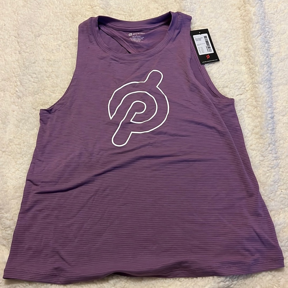 Peloton NWT purple splice back tank SMALL